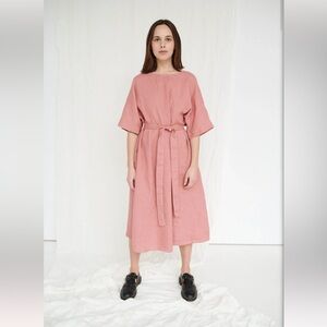 Linenfox Ellen dress Terracotta linen